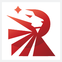 Red Lion Letter R Branding Logo