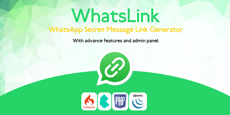 WhatsLink - Secret WhatsApp Message Link Generator
