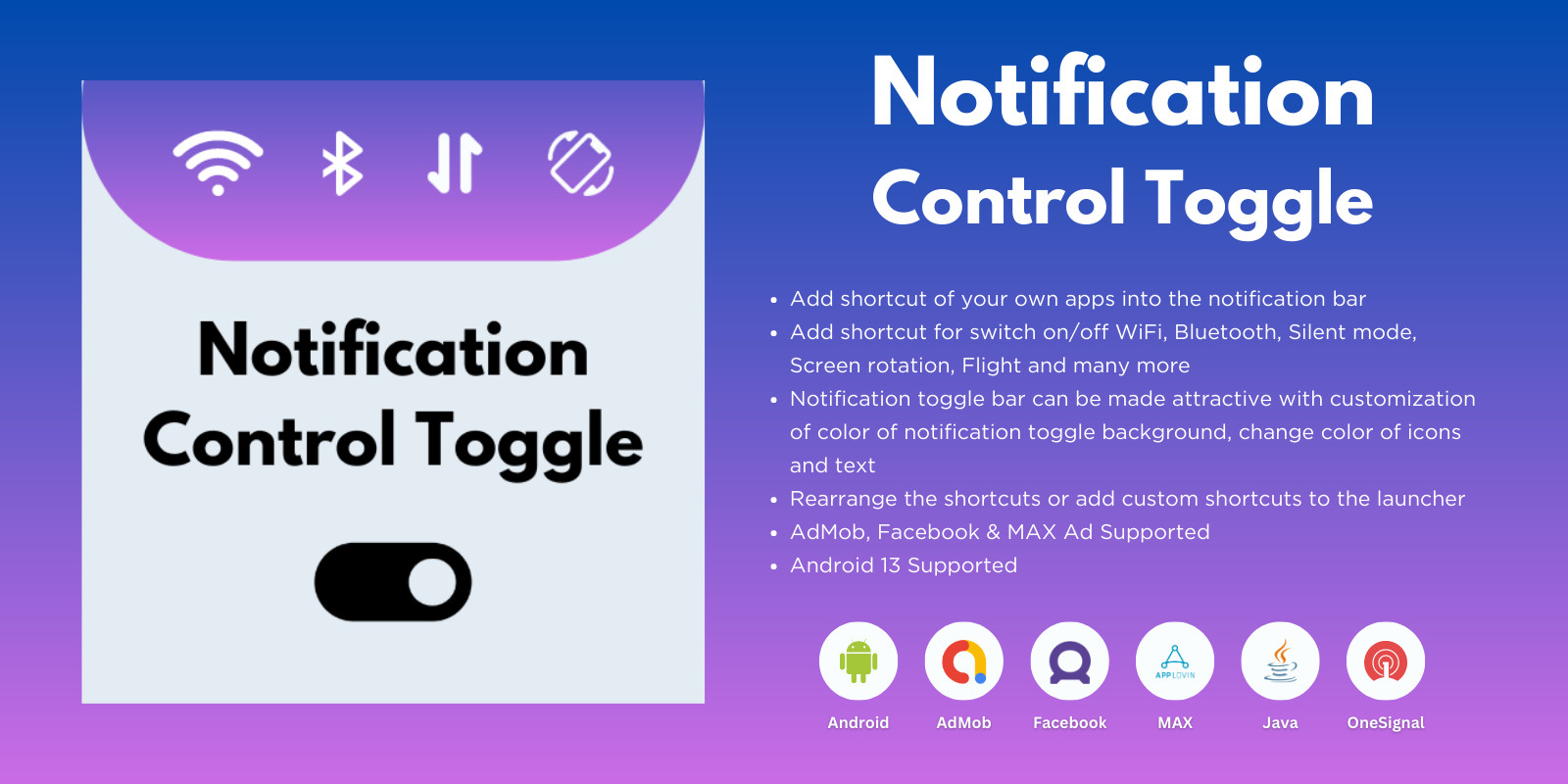 More information about "Notification Control Toggle - Android App Template"