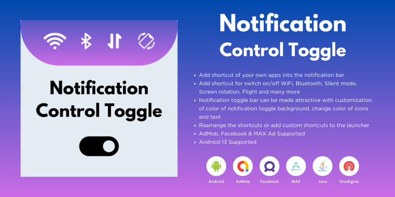 Notification Control Toggle - Android App Template