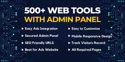 500 Website Tools with Admin Panel
