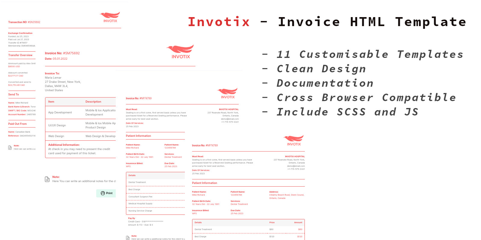 Invotix - Invoice HTML Template by MestikonDigitalAgency | Codester