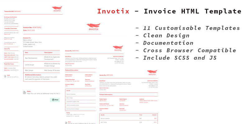 Invotix - Invoice HTML Template