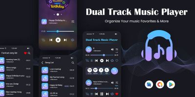 Dual Track Music Player - Android App Template