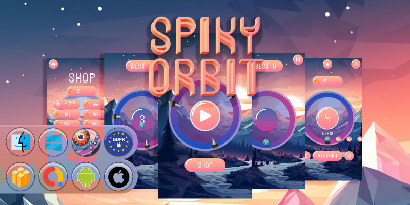 Spiky Orbit- Buildbox Template