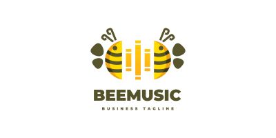 Bee Music Logo Template