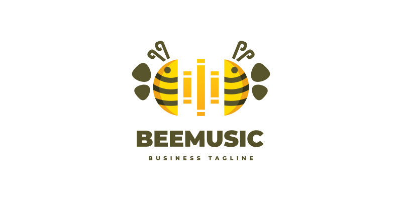 Bee Music Logo Template