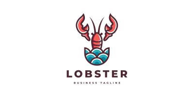 Ocean Lobster Logo Template