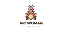 Art Woman Logo Template Screenshot 1
