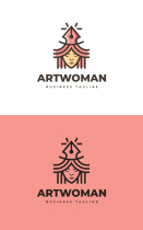 Art Woman Logo Template Screenshot 3