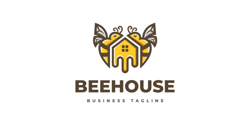 Bee House Logo Template