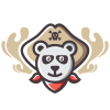Panda Pirate Logo Template