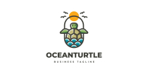 Ocean Turtle Logo Template Screenshot 1