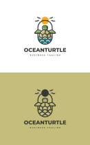 Ocean Turtle Logo Template Screenshot 3