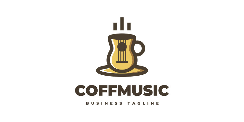 Coffee Music Logo Template