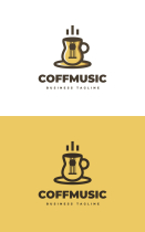Coffee Music Logo Template Screenshot 3