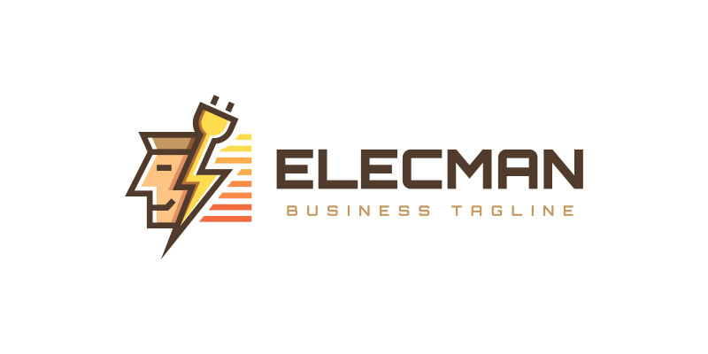 Electrical Man Logo Template