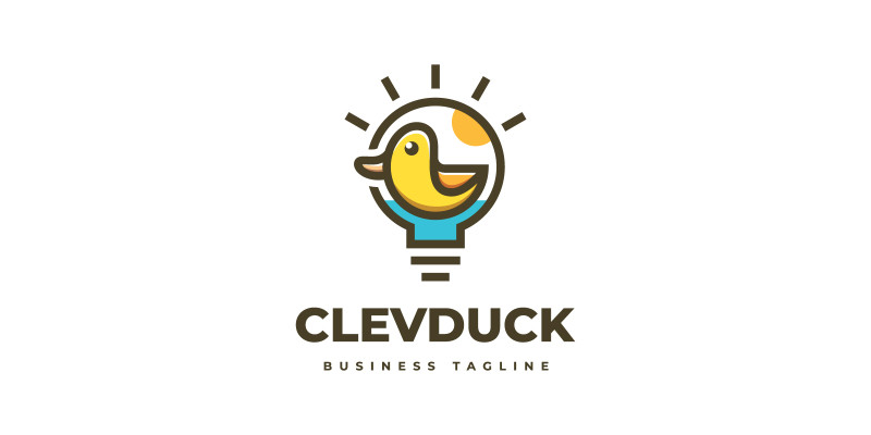 Clever Duck Logo Template