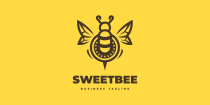 Cute Sweet Bee Logo Template Screenshot 2