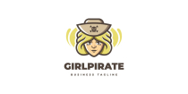 Girl Pirate Logo Template Screenshot 1
