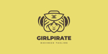 Girl Pirate Logo Template Screenshot 2