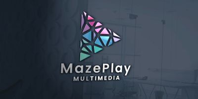 Maze Play Pro Branding Logo