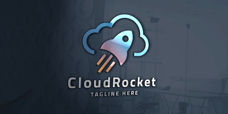 Cloud Rocket Pro Branding Logo