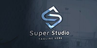 Super Studio Letter S Pro Branding Logo