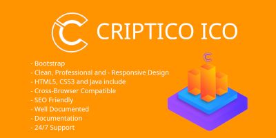 Criptico ICO - Cryptocurrency ICO HTML Template