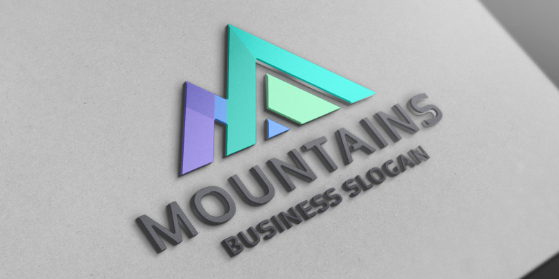 Mountains Letter M Pro Branding Logo