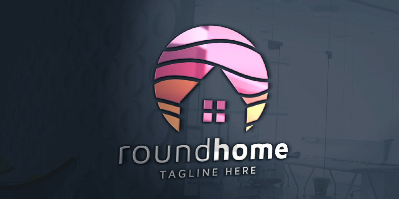 Round Home Pro Branding Logo