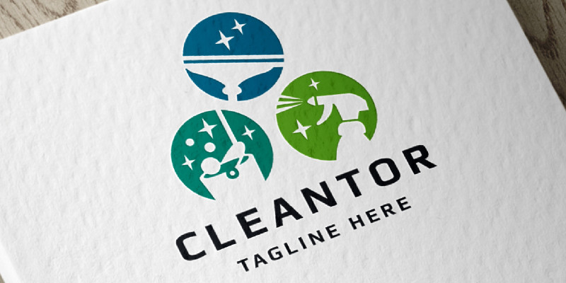 Cleantor Home Service Pro Branding Logo