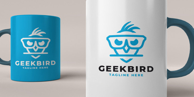 Owl Geek Bird Logo