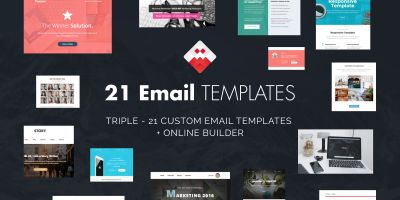 BUNDLE of 21 Email Templates - Triple