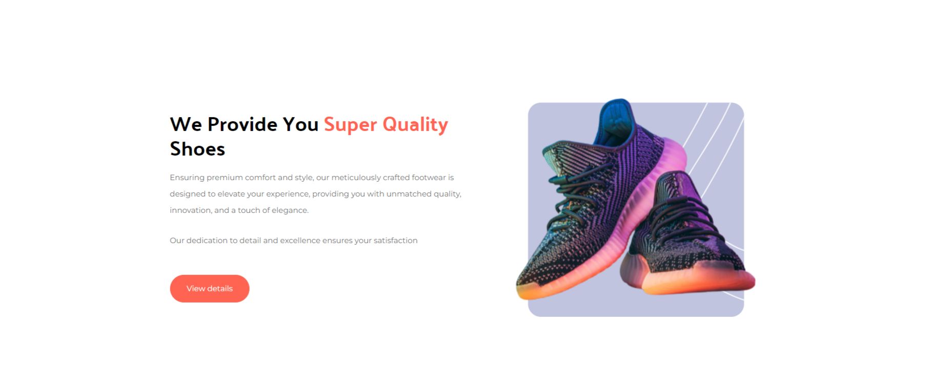 XO - Responsive React Footwear Landing Page by Mmmm77 | Codester