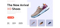XO - Responsive React Footwear Landing Page Screenshot 2