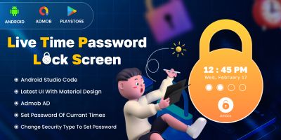 Live Time Password Lock Screen - Android App Templ