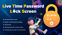 Live Time Password Lock Screen - Android App Templ Screenshot 1