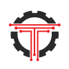 T Letter Technology Engineering Gear Logo Design