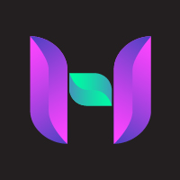 Letter H colorful monogram logo design