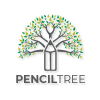 Pencil Tree Logo Template Vector Design