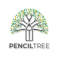 Pencil Tree Logo Template Vector Design