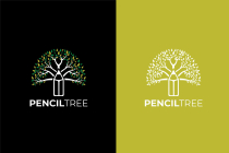 Pencil Tree Logo Template Vector Design Screenshot 2