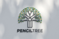 Pencil Tree Logo Template Vector Design Screenshot 3