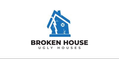 Broken Ugly Home House Logo Design