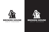 Broken Ugly Home House Logo Design Screenshot 2