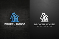 Broken Ugly Home House Logo Design Screenshot 3