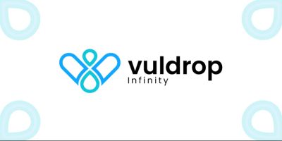 V Letter Mark Infinity Drop Logo Design