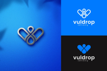 V Letter Mark Infinity Drop Logo Design Screenshot 1