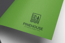 Pine house camping adventure logo Screenshot 1
